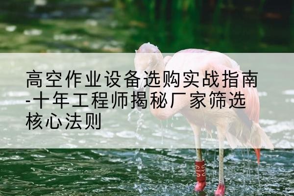 乌兰剪叉式升降机厂家-高空作业设备选购实战指南-十年工程师揭秘厂家筛选核心法则